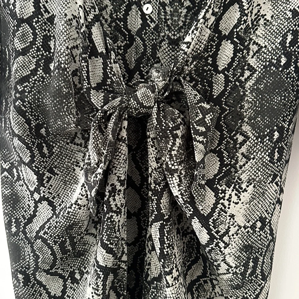 Acacia Swimwear Walvis Python print wrap Shirt Dress - Picture 2 of 3